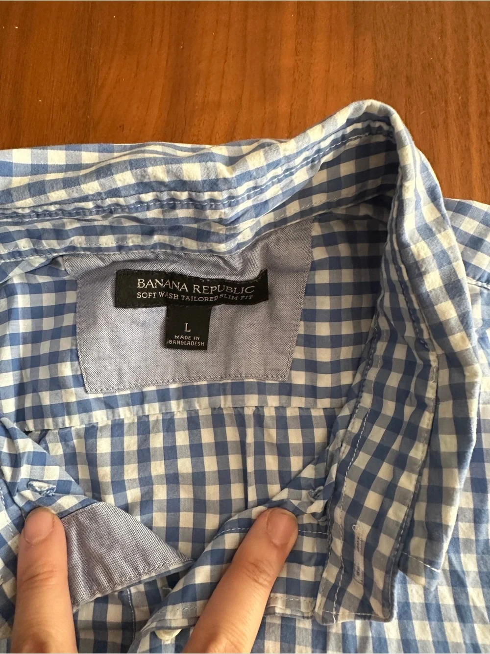 Banana republic checkered button up